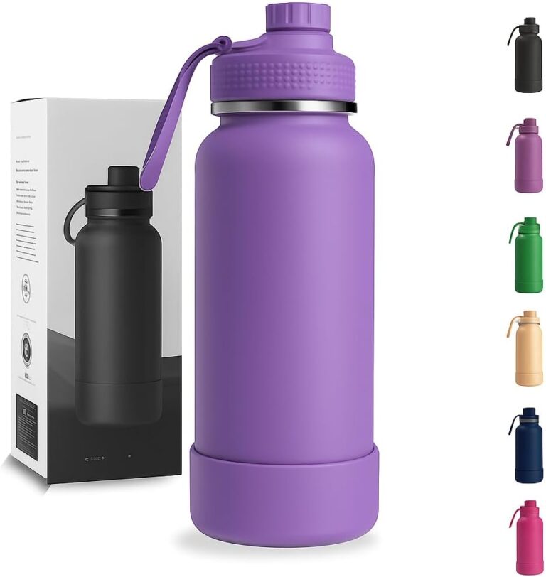 Garrafa Térmica 1000ML – Duplamente Isolada, Aço Inox 304 e Base Emborrachada