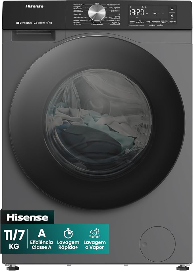 Lava e Seca Hisense, 11kg Lavagem/7kg Secagem 220V