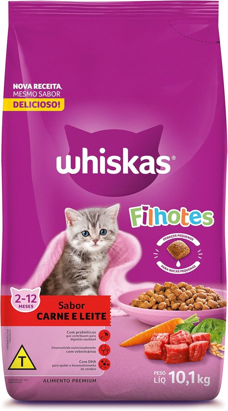 Ração Whiskas Carne e Leite Para Gatos Filhotes 10.1 Kg
