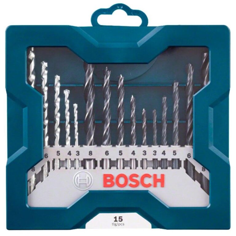 Jogo brocas Bosch alvenaria/metal/madeira Mini X-line 15 peças