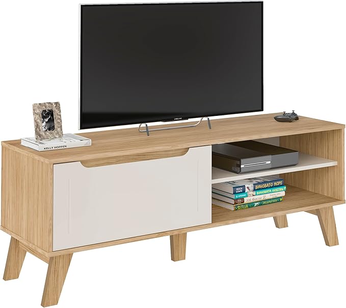 Rack para TV de até 60″ com porta basculante Lotus