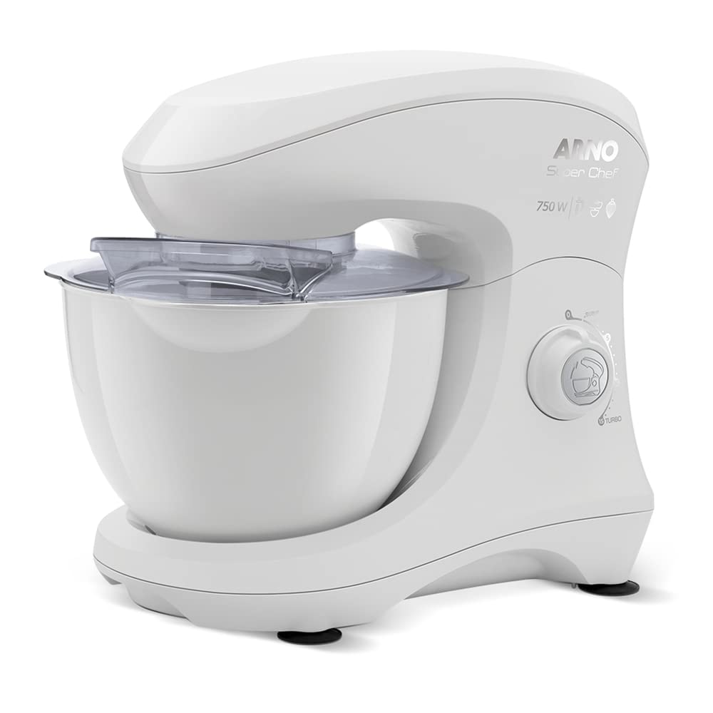 Batedeira Planetária Arno Superchef 750W 5 litros 15 velocidades Branca 220V KM00