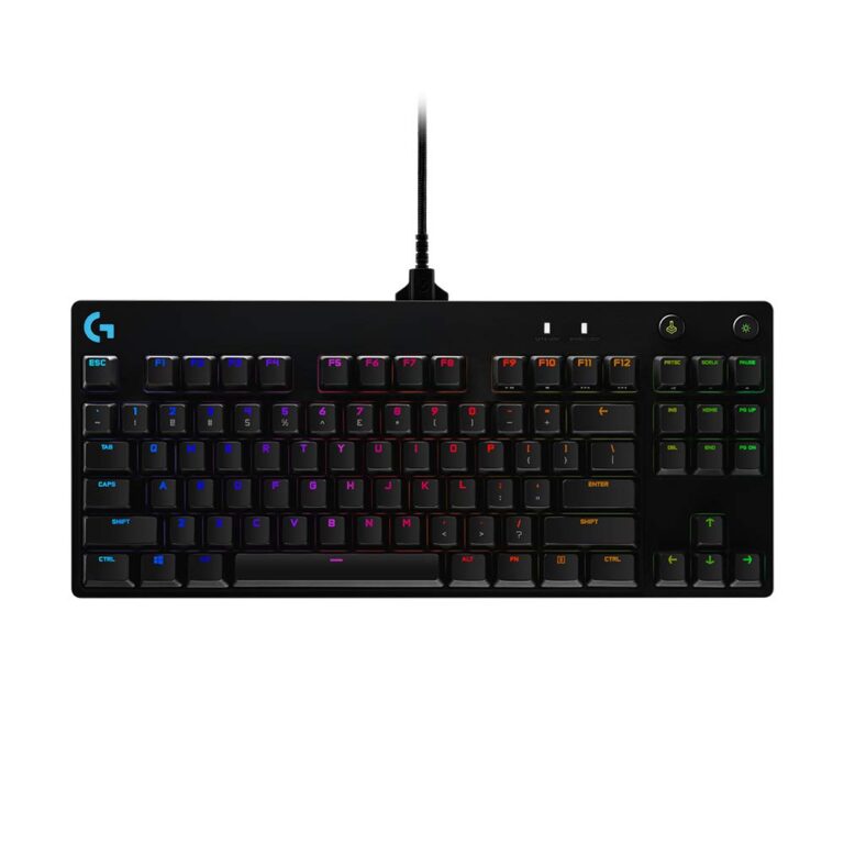 Teclado Mecânico Gamer Logitech G PRO com Layout US, RGB LIGHTSYNCy