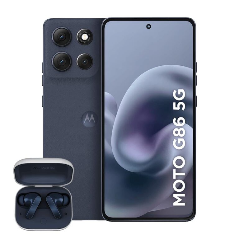 Motorola Moto G86 5G + Fone Bluetooth Buds – 8GB/256GB, Tela 1.5K, pOLED, 50MP