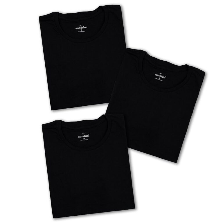 Kit 3 Camisetas Básicas Masculinas Sandrini Algodão Premium