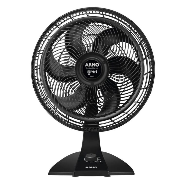 Arno Turbo Force VF42 – Ventilador 40cm | Mesa ou Parede | 6 Pás | 3 Velocidades