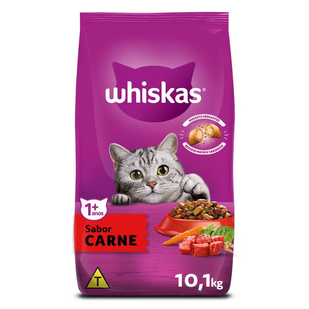 Ração Whiskas Carne Para Gatos Adultos 10.1 Kg