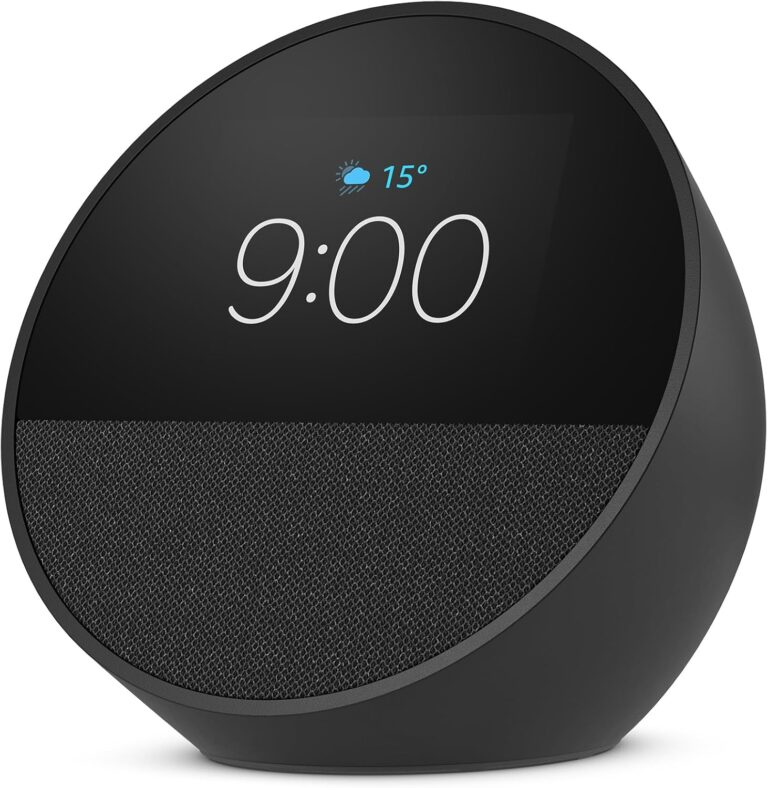 Echo Spot com Alexa | Despertador inteligente com som vibrante