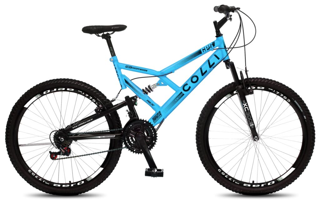 Bicicleta Colli GPS 148 – Aro 26 | 21 Marchas | Dupla Suspensão | Freio V-Brake