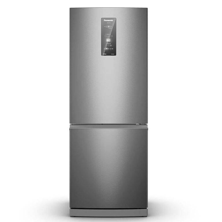 Geladeira Panasonic NR-BB64PV2X 475L – Inverter | Frost Free | Bottom Freezer | Aço Escovado