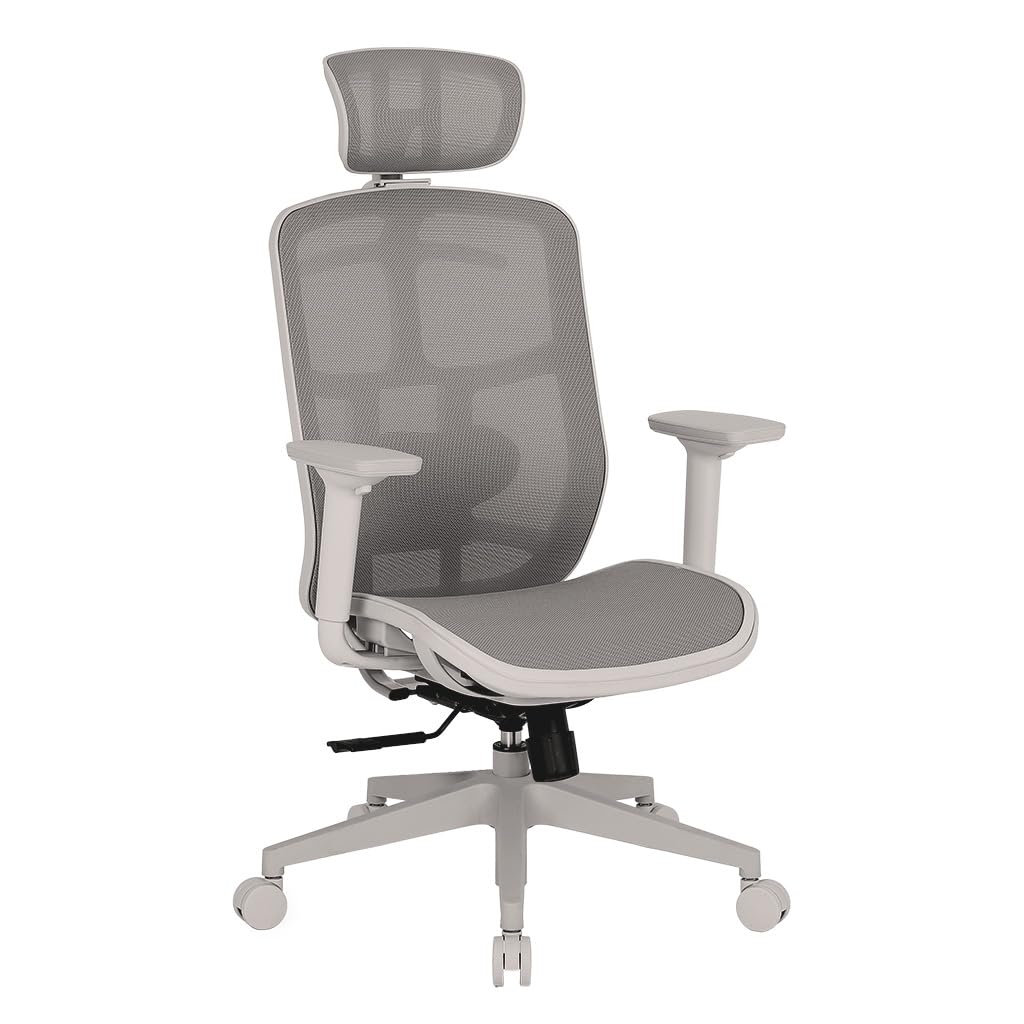 Cadeira Ergonômica DT3 Diana | Mesh Vidartex | Braços e Apoio 3D | Grey Frame