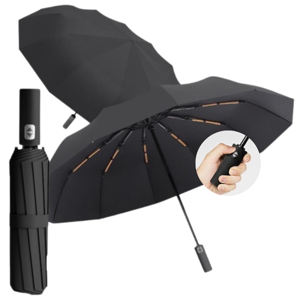 Guarda-Chuva Automático | Compacto | Anti-Vento | Proteção UV | Dobrável