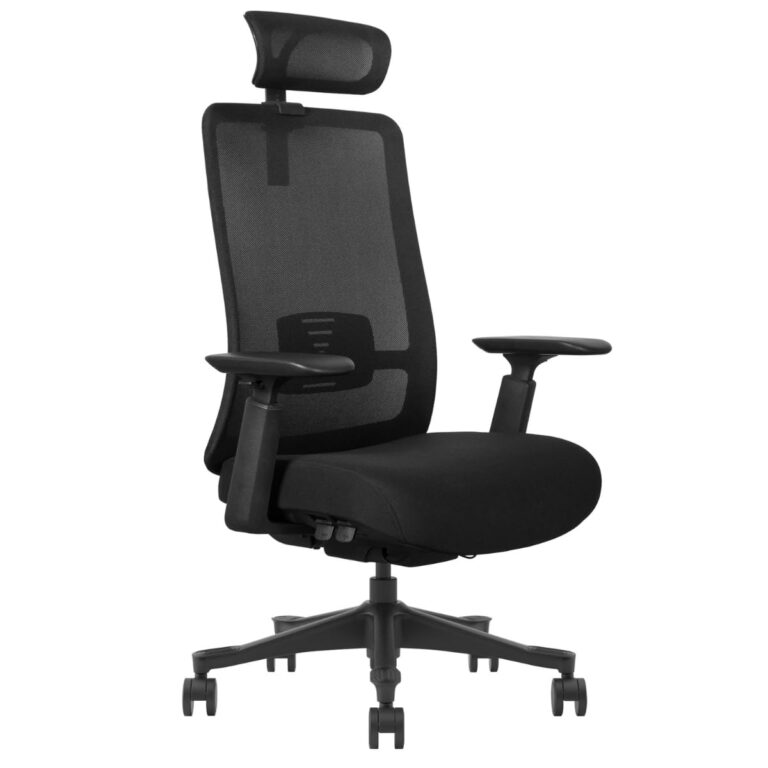 Cadeira De Escritório V1 Connect Giratória Ergonômica 10 Ajustes Relax 150kg (Preta)