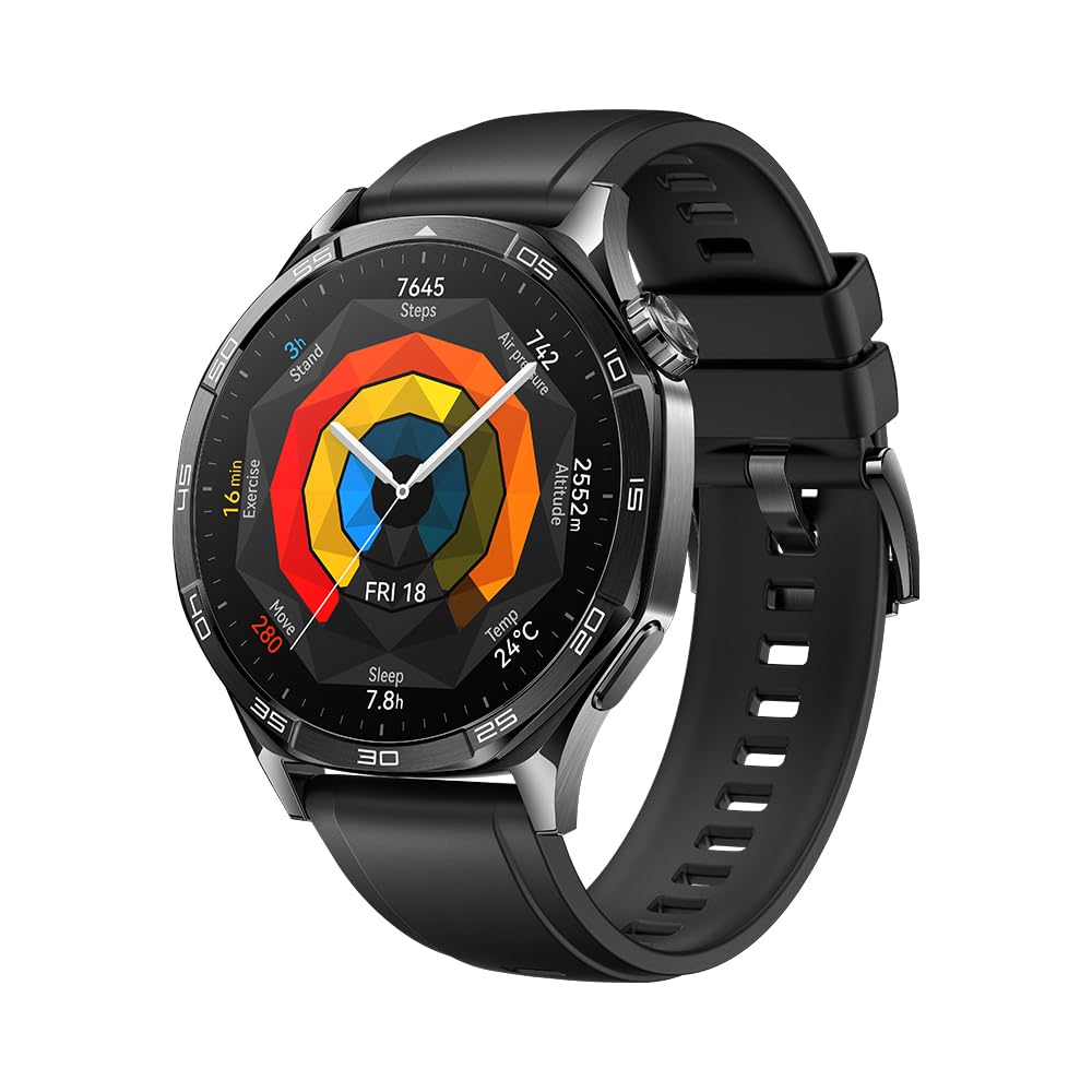 Smartwatch Huawei Watch GT 5 46mm | GPS Integrado | Até 2 Semanas de Bateria | iOS e Android | Corrida e Ciclismo