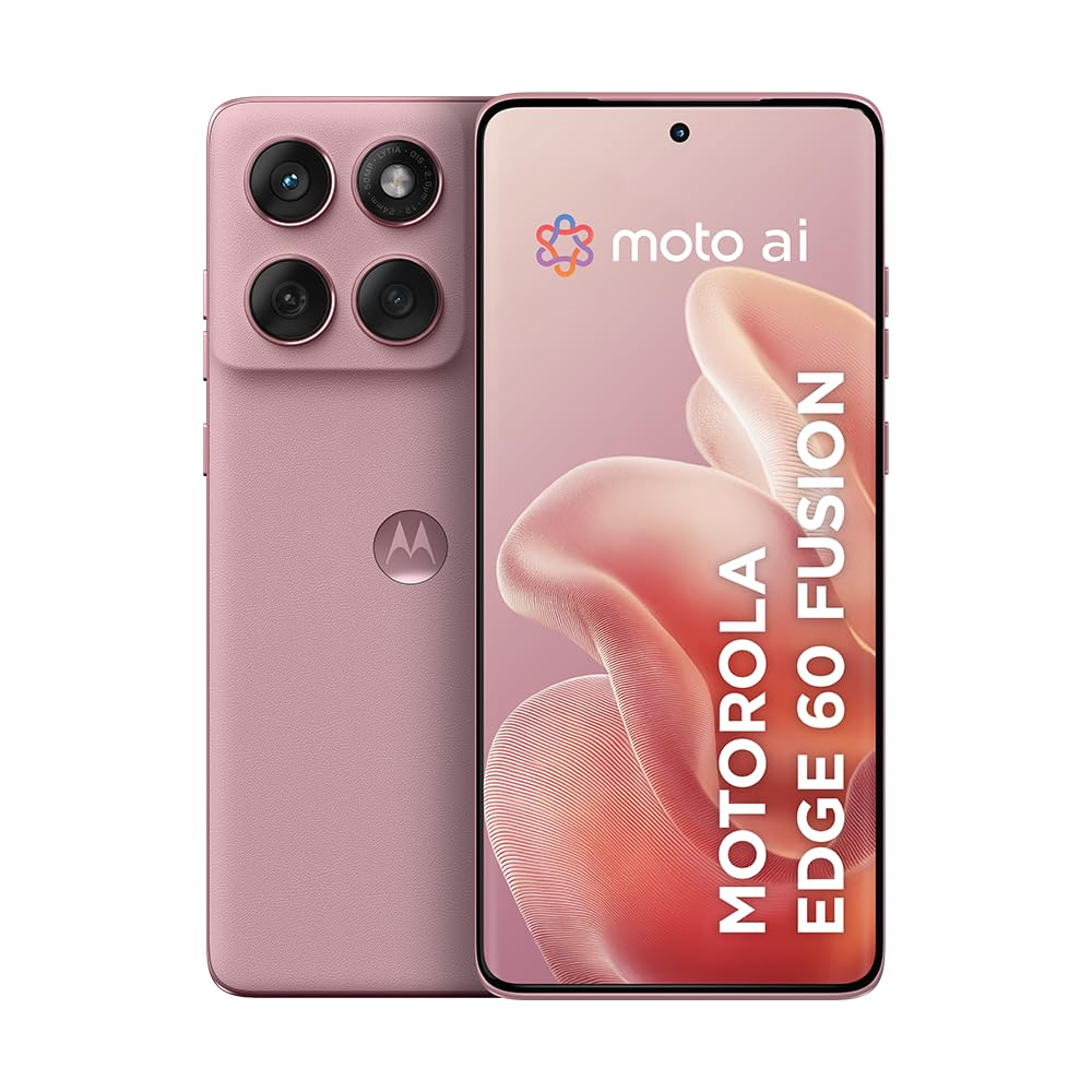 Smartphone Motorola Edge 60 Fusion 5G – 256GB 16GB (8GB RAM+8GB Ram Boost) 50MP Sony AI Camera IP68 NFC – Rosa
