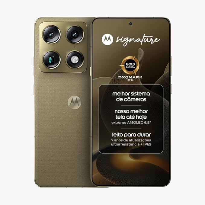 Motorola Signature 5G | 512GB | 12GB RAM | Tela 1.5K 165Hz | Zoom 100x
