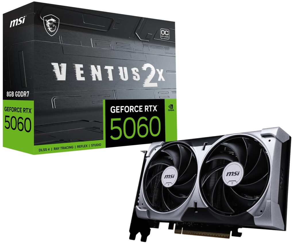 MSI GeForce RTX 5060 Ventus 2X OC | 8GB GDDR7 | PCIe 5.0 | Boost 2535MHz