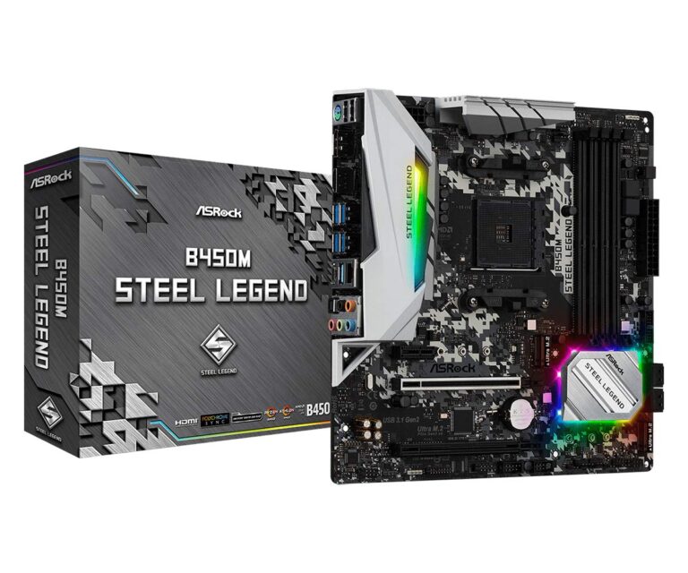 Placa Mãe ASRock B450M Steel Legend | AM4 | USB 3.1/Type-C | HDMI/DisplayPort