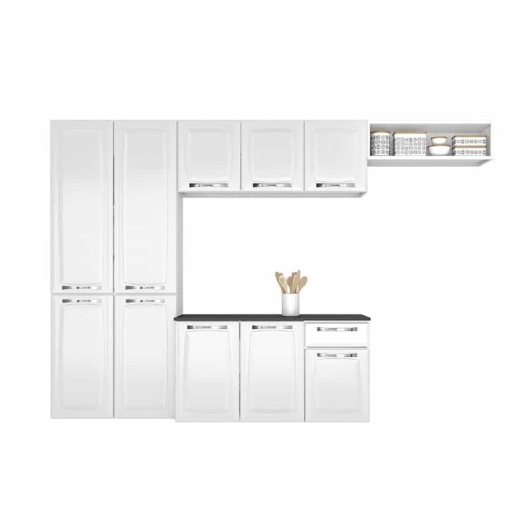 Armário de Cozinha Compacta Itatiaia Amanda | Aço | 10 Portas | 1 Gaveta | Com Balcão