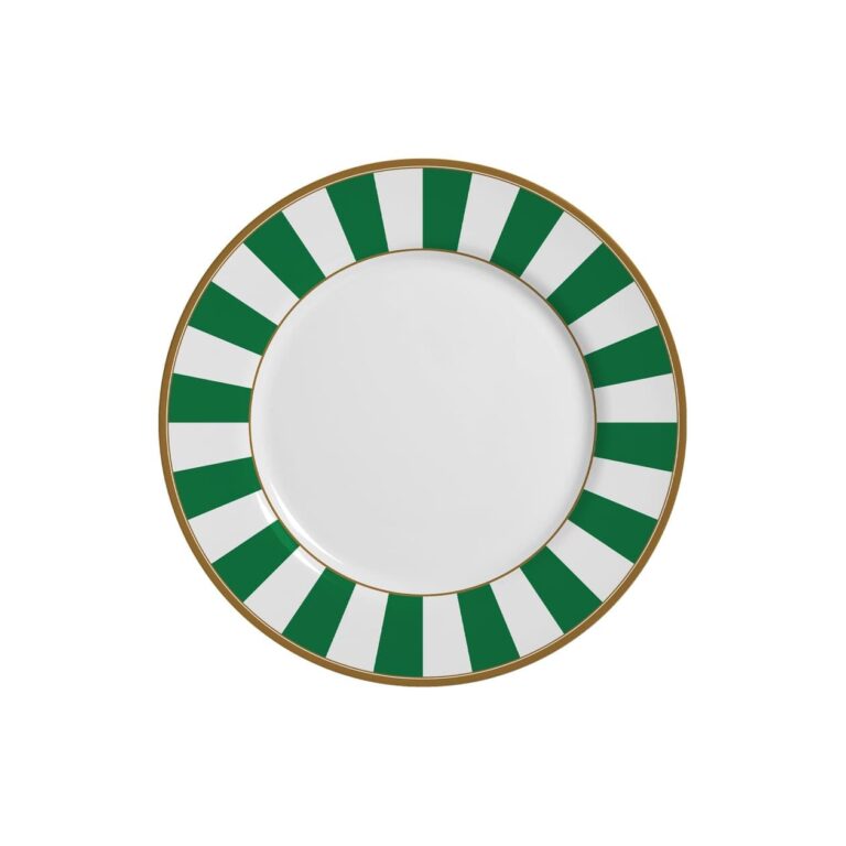 Conjunto C/ 6 Prato Sobremesa Stripe Verde