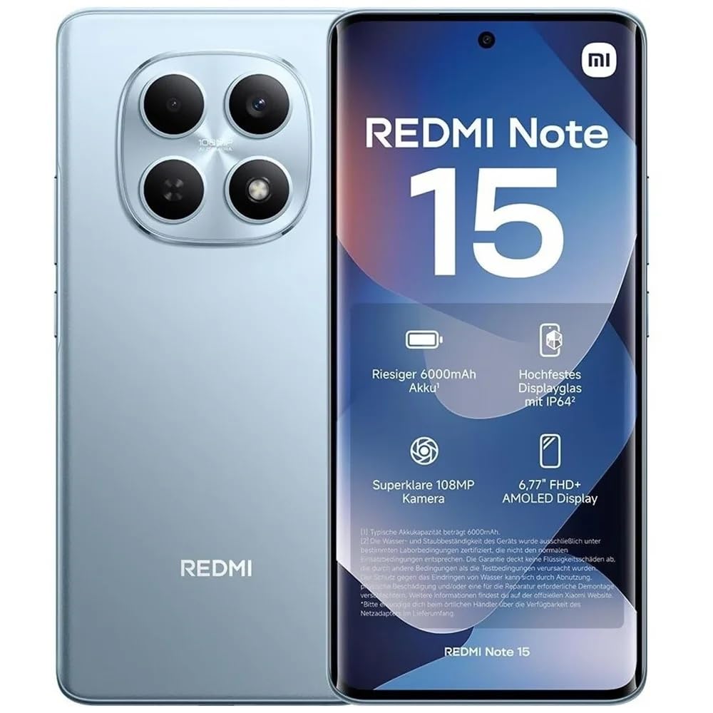 Xiaomi Redmi Note 15 | Helio G100-Ultra | 8GB RAM | 256GB | 6,77″ AMOLED 120Hz | 108MP | 6000 mAh