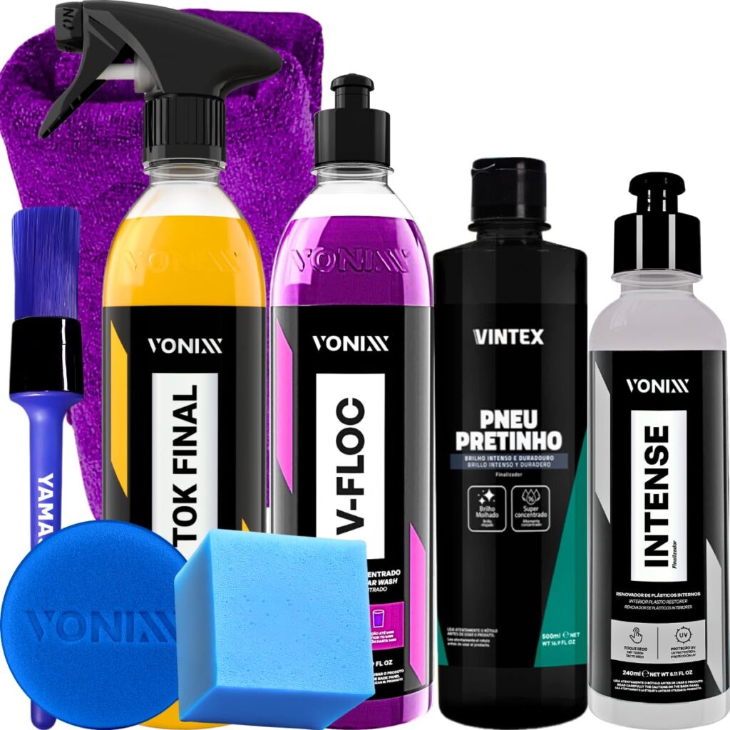 Kit Vonixx e Vintex | Shampoo V-FLOC | Cera Tok Final | Revitalizador Intense 240ml | Pretinho Vintex