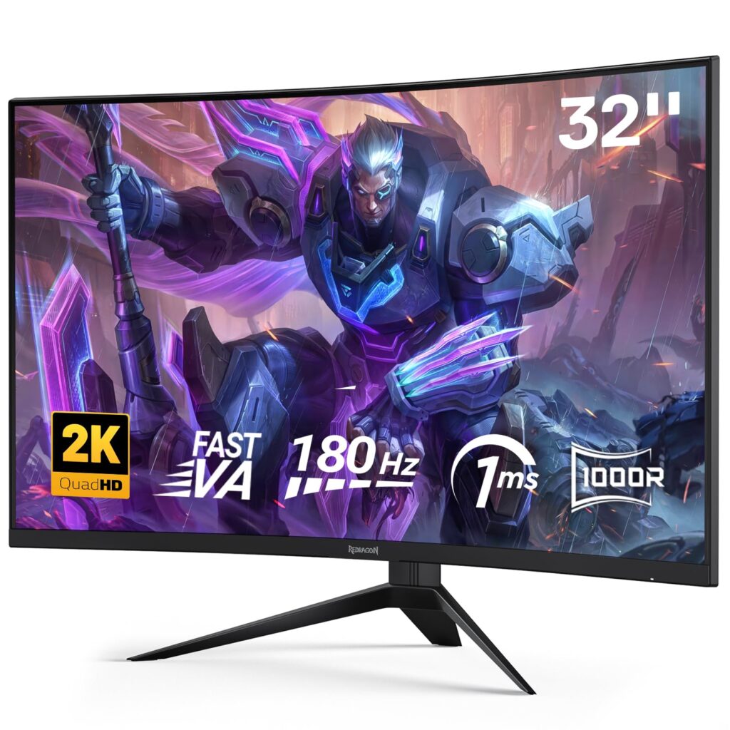 Monitor Gamer Redragon Hrothgar 31,5″ Curvo QHD VA | 180Hz | 1,5ms
