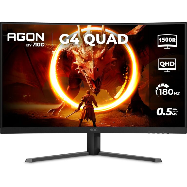 Monitor Gamer Curvo AOC AGON QUAD 32″ QHD | 180Hz | 0,5ms | HDR10 | CQ32G4E