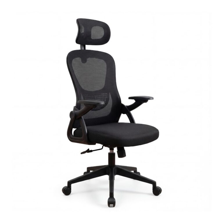 Cadeira de Escritório Astrella Nova | Ergonômica | Apoio de Cabeça | Braços 2D Articulados | Preta