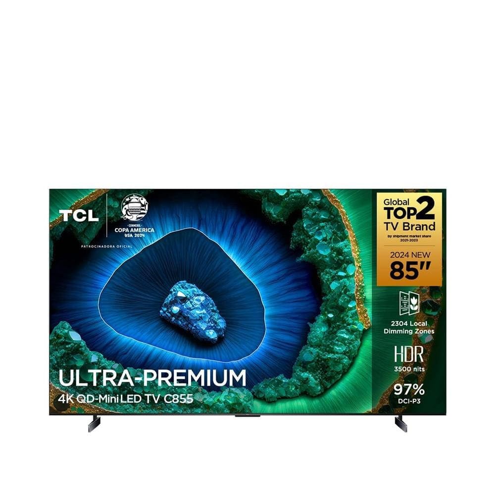 Smart TV TCL 85″ 4K QD-Mini LED C855 | Google TV | 144Hz | Dolby Vision | Dolby Atmos | Wi-Fi | Bluetooth