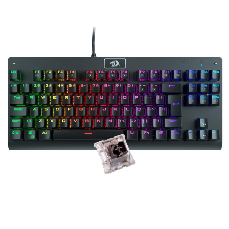 Teclado Mecânico Gamer Redragon Dark Avenger K568-2 RGB | Switch Brown