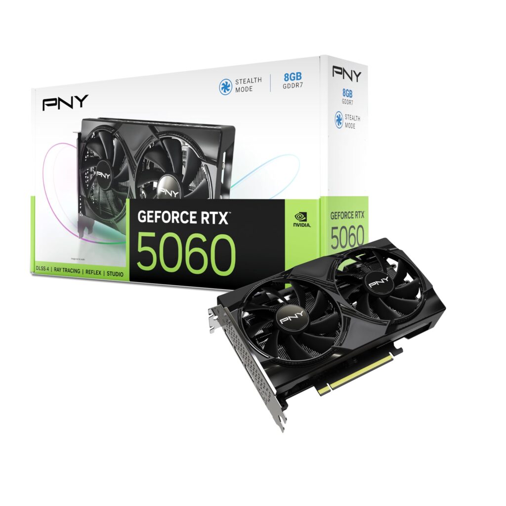 Placa de Vídeo PNY GeForce RTX 5060 8GB | GDDR7 | Dual Fan | DLSS 4
