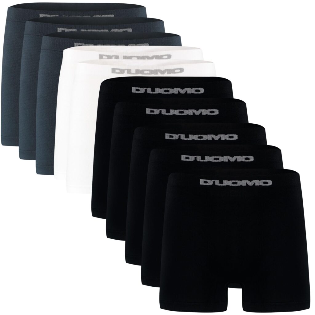 Kit 10 Cuecas Boxer Duomo | Sem Costura | Microfibra de Poliamida | Toque Gelado