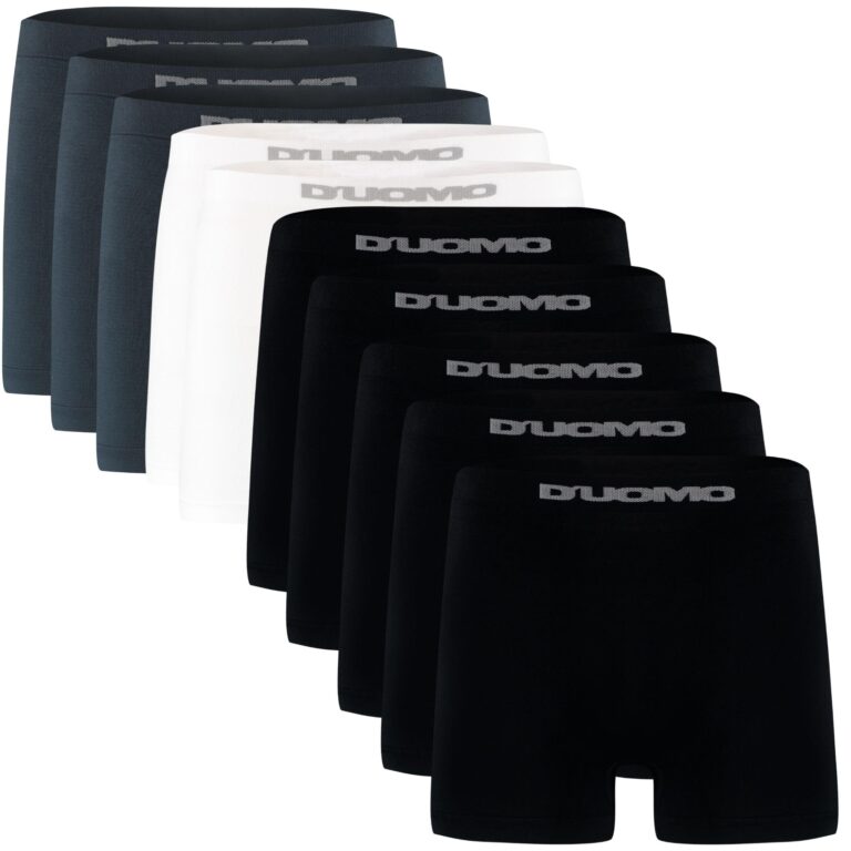 Kit 10 Cuecas Boxer Duomo | Sem Costura | Microfibra de Poliamida | Toque Gelado