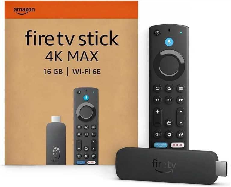 Fire TV Stick 4K Max 2ª Geração | 16GB | Wi-Fi 6E | Controle por Voz com Alexa | Preto