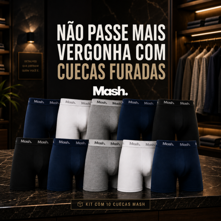 Kit 10 Cuecas Boxer Mash | Algodão