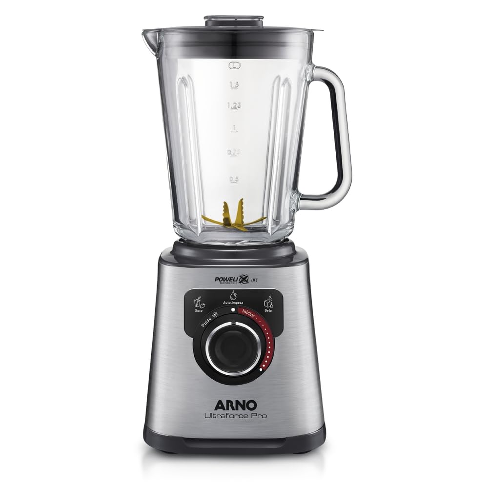 Liquidificador Arno Ultraforce Pro LN93 | 1100W | Jarra de Vidro 2L | 6 Lâminas Powelix | 220V
