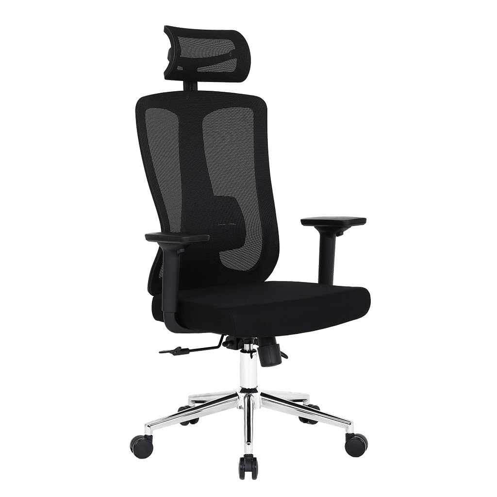 Cadeira Ergonômica DT3 Maya | Mesh + Tecido | Apoio de Cabeça 2D | Braços 3D | NR-17