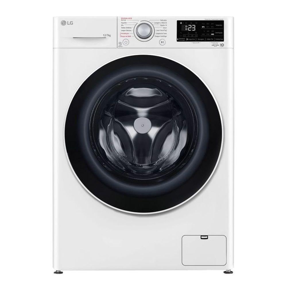 Lava e Seca LG VC5 AI DD 12kg | Inteligência Artificial | Branca | 110V