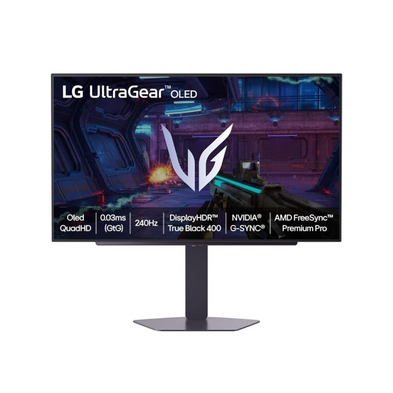 Monitor LG OLED UltraGear 27″ QHD | 240Hz | 0,03ms | G-Sync | 27GX704A-B