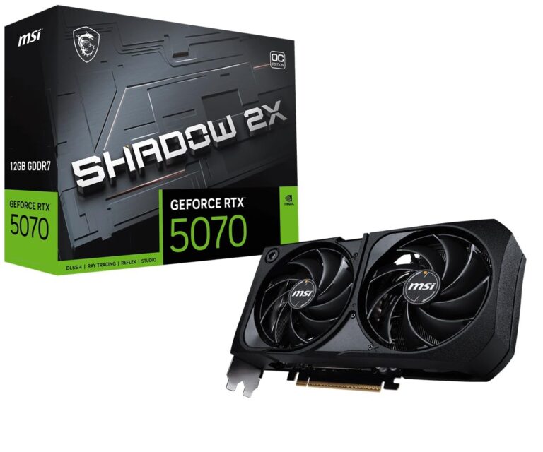 Placa de Vídeo MSI GeForce RTX 5070 Shadow 2X OC 12GB | GDDR7