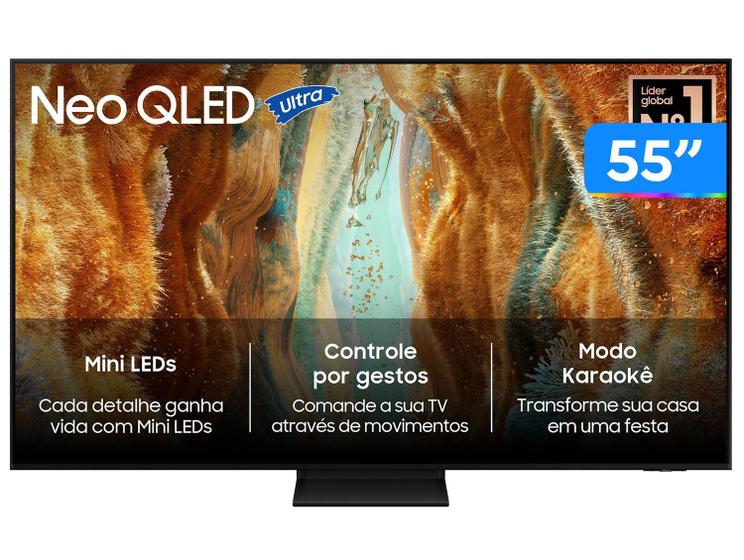Smart TV Samsung 55″ Neo QLED 4K QN70F | 120Hz | Tizen | NQ4 AI Gen2 | Alexa | 4 HDMI