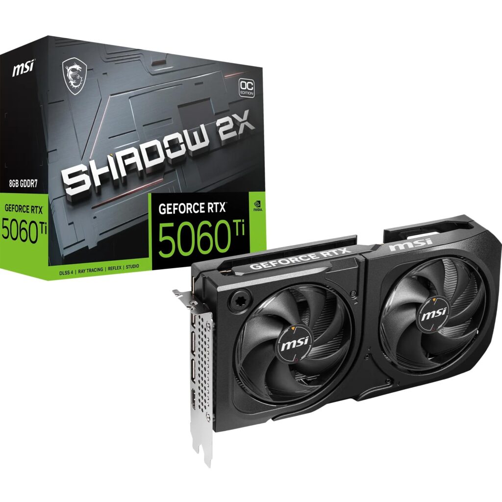 Placa de Vídeo MSI GeForce RTX 5060 Ti Ventus 2X OC Plus 8GB | GDDR7 | 128-bit