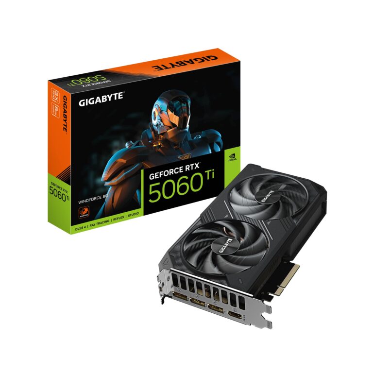 Placa de Vídeo Gigabyte RTX 5060 Ti WINDFORCE | 8GB GDDR7 | 128-bit