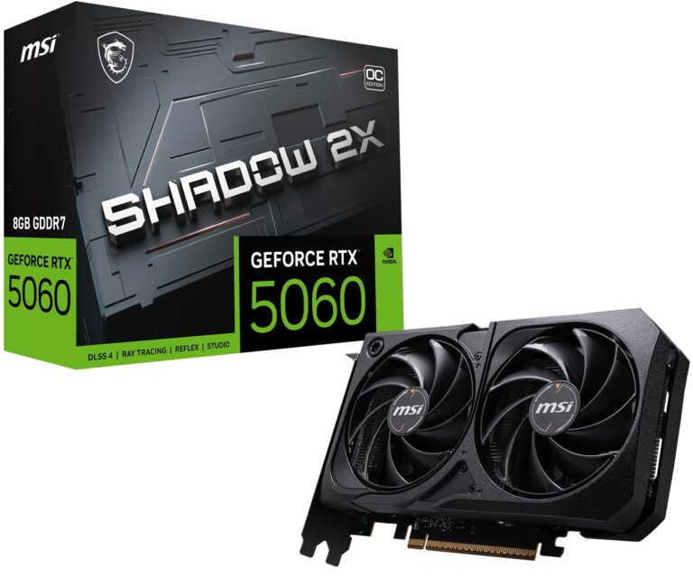 Placa de Vídeo MSI GeForce RTX 5060 Shadow 2X OC 8GB | GDDR7