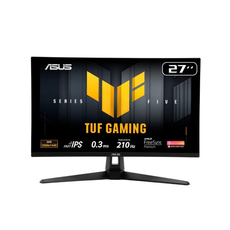 Monitor Gamer ASUS TUF 27″ QHD | 210Hz | 0,3ms | IPS | G-Sync | FreeSync | VG27AQ5A