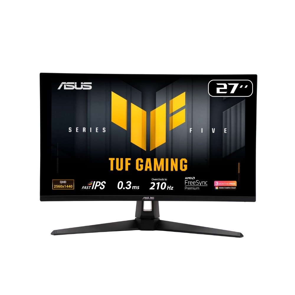 Monitor Gamer ASUS TUF 27″ QHD | 210Hz | 0,3ms | IPS | G-Sync | FreeSync | VG27AQ5A