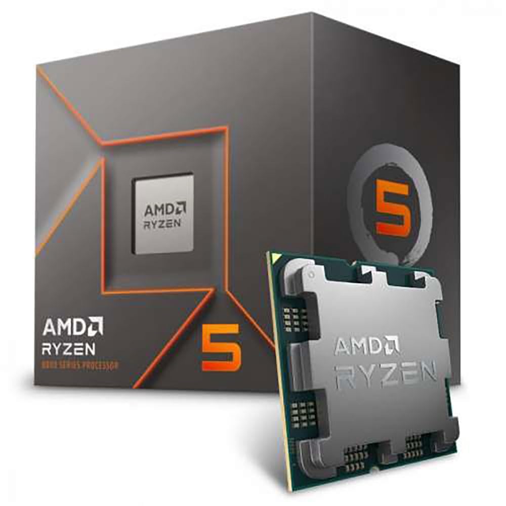 Processador AMD Ryzen 5 8400F | 6 Núcleos | 12 Threads | 4,7GHz | 22MB Cache | AM5