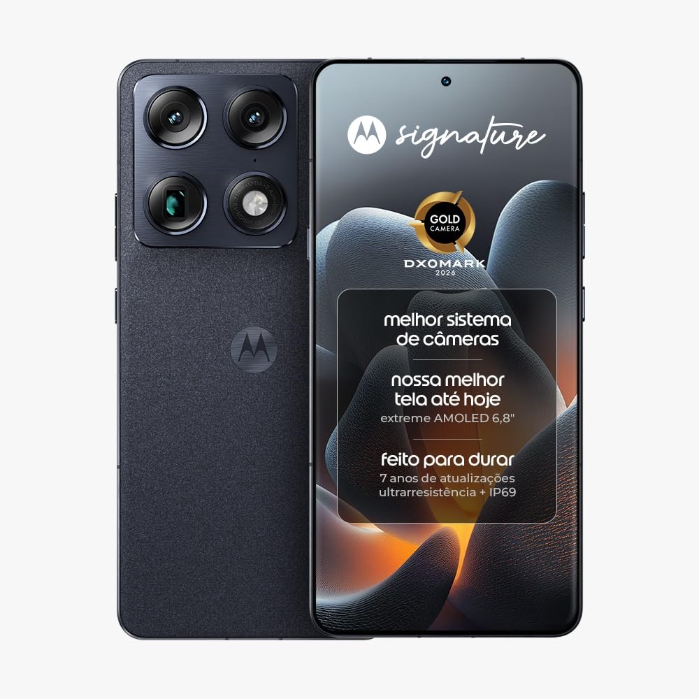 Motorola Signature 5G | 512GB | 12GB RAM | Tela 1.5K 165Hz | Zoom 100x