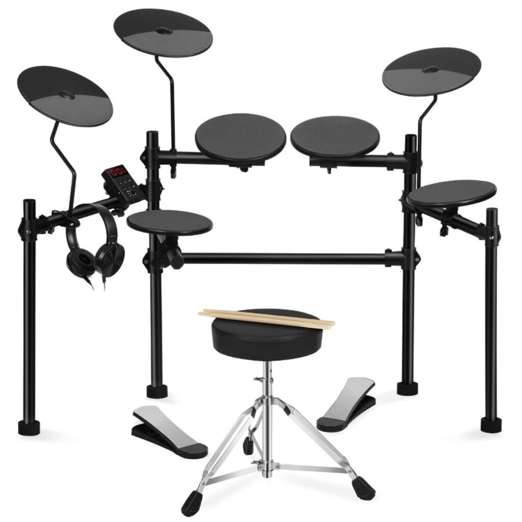 Bateria Eletrônica Portátil VEDO | 4 Pads | 200 Sons | Kit Completo